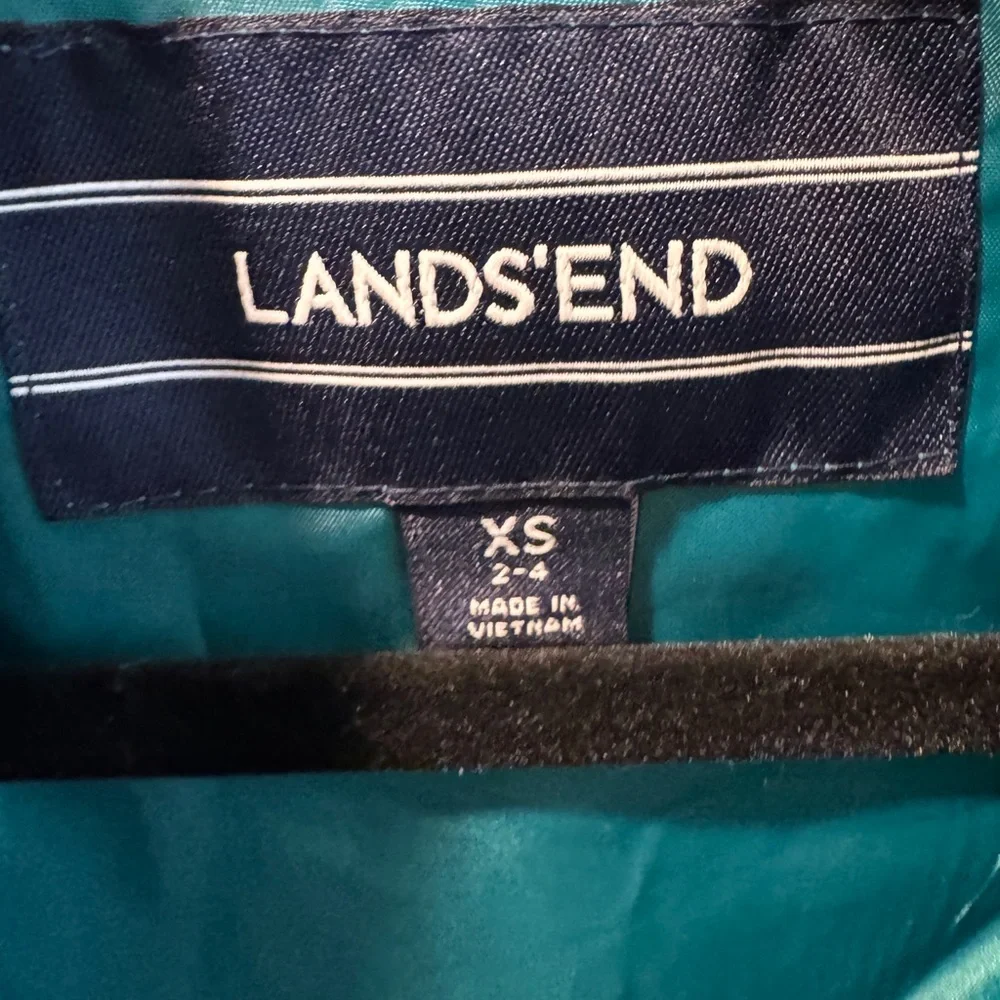 Lands' End Teal Puffer Vest - Picture 3 of 4